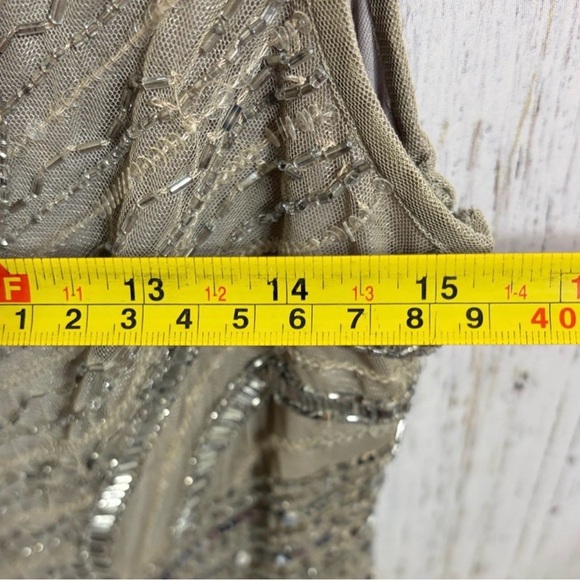 Adrianna Papell Gold Sequin Midi dress size 8 - Picture 10 of 14